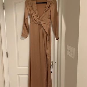 High Slit Twist Maxi Dress